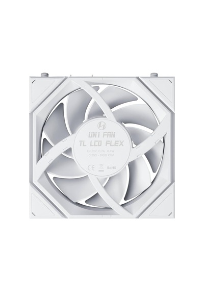 Unı Fan Tl Lcd Flex Kablosuz, Argb Ve Lcd Ekranlı - 120 Mm, Beyaz, Kumandalı 3'lü Paket