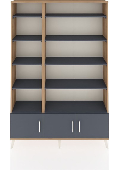 Arges Dolap 10 Raflı 3 Kapaklı 132x30x195 Çam-antrasit/antrasit Çam Arges Dolap 10 Raflı 3 Kapaklı 132x30x195 Çam-antrasit/antrasit Çam