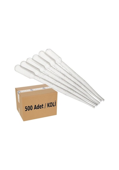 Pastör Pipet 3ML 500 Adet Plastik Damlalık