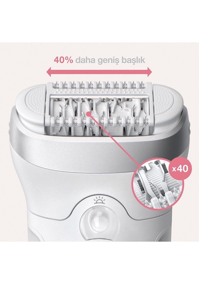 Braun Silk-Epil 9 9705 SensoSmart Kablosuz Islak & Kuru 3 Ek Parçalı 2'si 1 Arada Epilatör