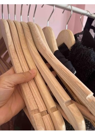 Askıcı Ahşap Naturel Kıyafet Ve Elbise Askısı 20 Adetaa-olg77712321 Çok Renkli