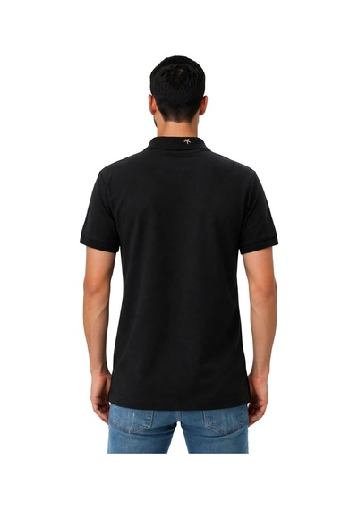 Arma Ar-ma Erkek Polo Yaka Tişört Baskisiz Basic Örme Kumaş Regular Fit %100 Pamuk 30/1 Çift Toplama Penye Pike Y31374358302 Siyah-s1