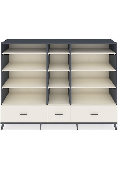 Hyperion Dolap 12 Raflı 3 Çekmeceli 220x44x163 Antrasit-aytaşı Antrasit-aytaşı Hyperion Dolap 12 Raflı 3 Çekmeceli 220x44x163 Antrasit-aytaşı Antrasit-aytaşı