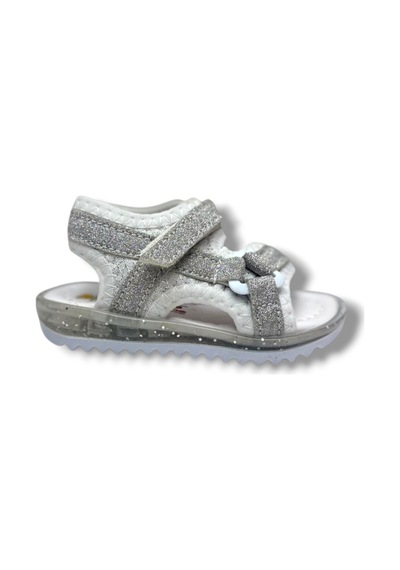 Arzen Bebe 224-26 Simli Cırtlı Anatomik Kız Bebek Sandalet 19-21 Gümüş