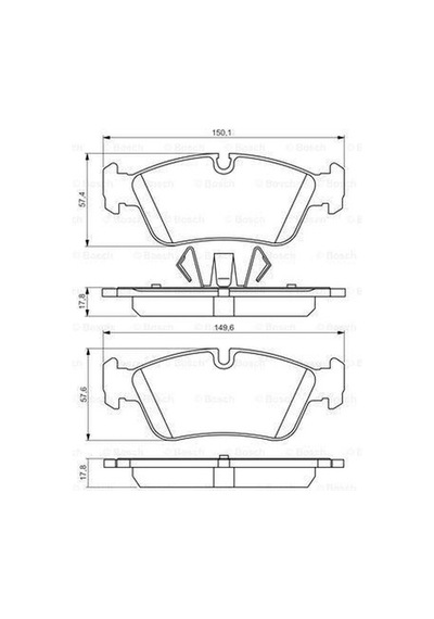 BOSCH 986495276 Fren Balatası Ön Bmw 1 E81 E87 03-12 Bmw 3 E90 05-