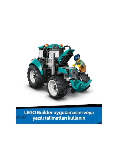 LEGO® City Traktör 60498 - 6 Yaş ve Üzeri Çocuklar İçin Çiftçi Minifigürlü Yaratıcı Oyuncak Yapım Seti (88 Parça)