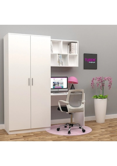 Navaro Özel Yapım Çalışma Masası Ve Gardırop Mdf Antrasit Navaro Özel Yapım Çalışma Masası Ve Gardırop Mdf Antrasit