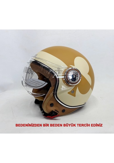 Nero Tk-06 Şefaf Vizörlü Yarım Açık Kask Mat K2
