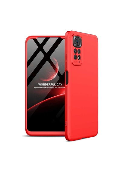 Xiaomi Redmi Note 11s Global Kılıf Zore Ays Kapak Kırmızı