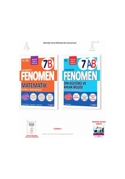 Fenomen 7. Sınıf Matematik B Sb + Din A-b Sb 2 Kitap Seti