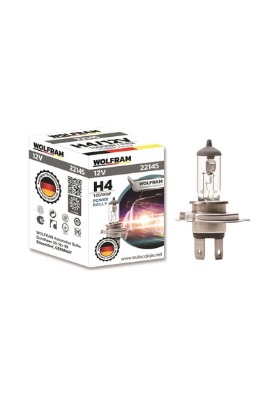 Wolfram Ampul H4 12V 100/90W Tırnaklı P43T