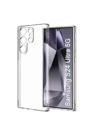 Kvy Samsung Galaxy Uyumlu S24 Ultra Kamera Korumalı Süper Silikon Kılıf Şeffaf