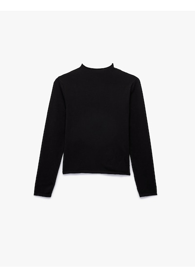 Koton Koton X Sibil Çetinkaya - Slim Fit Uzun Kollu Dik Yaka Tül Detaylı Triko Kazak Siyah 6wak90456ht Koton Koton X Sibil Çetinkaya - Slim Fit Uzun Kollu Dik Yaka Tül Detaylı Triko Kazak Siyah 6wak90456ht