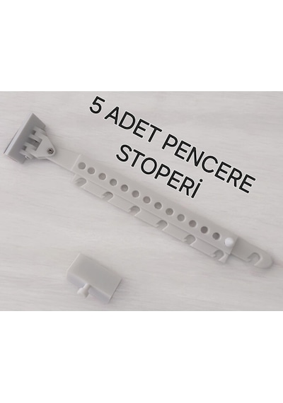 5 Adet Ayarlanabilir Plastik Pencere Kolu Kapı Cam Aralama Stoperi Kolu Tutucu Tutacağı Durdurucu Tamponu