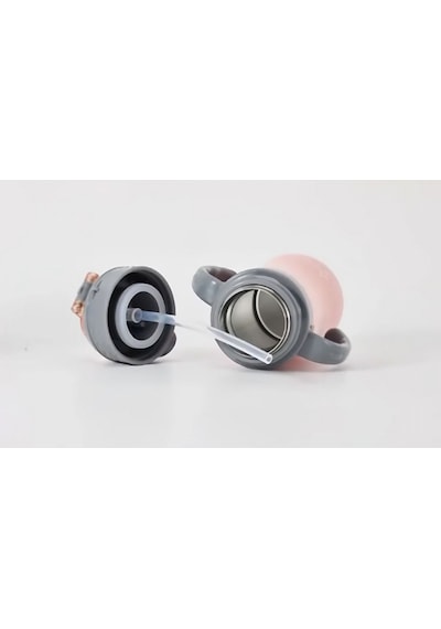 Biberon Termos Çelik Çift Katlı 280ml Renkli - Pembe Pembe