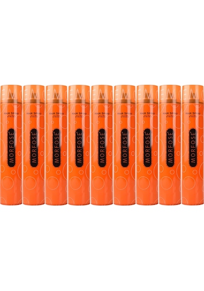 Morfose Saç Spreyi 400ML Ultra Sert (Turuncu) (9 Lu Set)