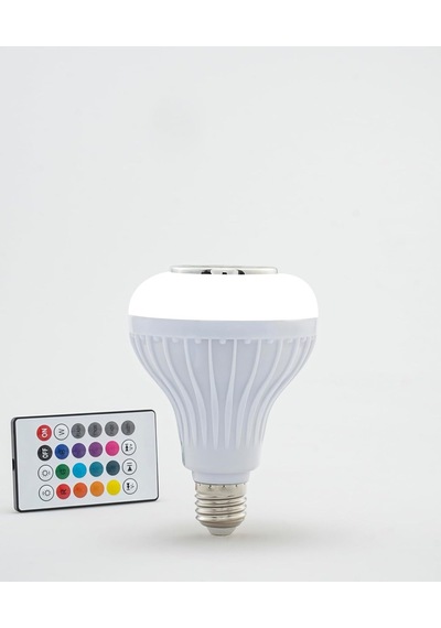 Rgb+w Led Ampul, 9w Renk Değiştirme Özellikli, E27 Duylu, Bluetooth Hoparlörlü, Uzaktan Kumandalı Dekoratif Aydın Diğer