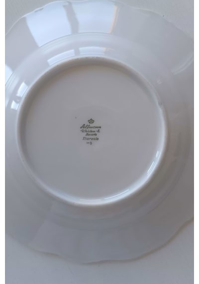 Weiden Kusursuz Alman Antika Porselen Yemek Tabağı 23cm