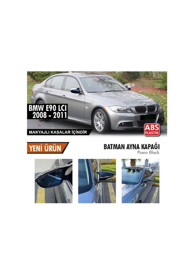 Otoçizgi Bmw E90 Yarasa Ayna Kapağı Batman Piano Black Parlak Siyah Otoçizgi