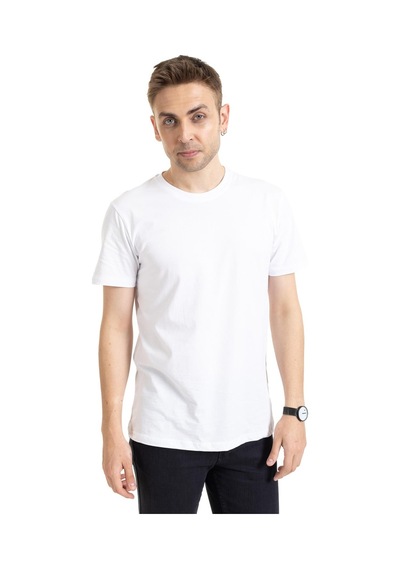 Erkek Yuvarlak Yaka %100 Pamuklu Yüksek Kalite Regular Kalıp Düz Basic T-shirt 212 - L Bordo