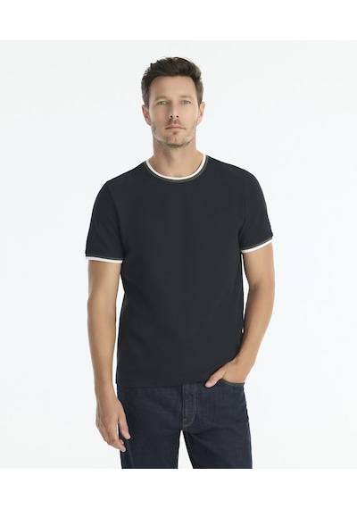Yargıcı Regular Bisiklet Yaka Kısa Kol T-shirt 25kets9002x 001 SIYAH