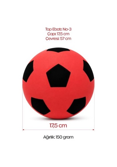 No:3 Futbol Topu Sessiz Sünger Gürültüsüz Yumuşak Evde Oynamaya Uygun Futbol Topu Kırmızı Sft7 Açık Kahverengi