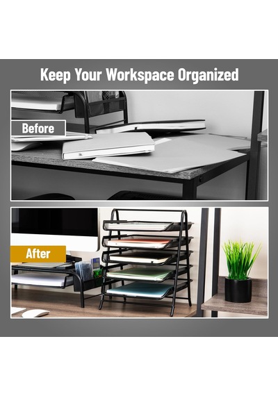 5tpaper-blk 5 Katmanlı Kağıt Tepsisi, Dosya Depolama, Masaüstü Düzenleyici, Metal Ağ, 30 Cm U X 35 Cm G X 14,5 İnç Y, Siyah Diğer 5tpaper-blk 5 Katmanlı Kağıt Tepsisi, Dosya Depolama, Masaüstü Düzenleyici, Metal Ağ, 30 Cm U X 35 Cm G X 14,5 İnç Y, Siyah Diğer