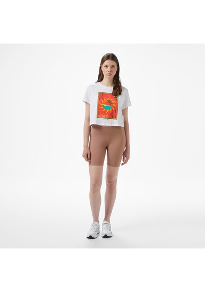 Roxy Atlas Oceanregular Kadın Beyaz Crop T-shirt Erjzt05921 Beyaz