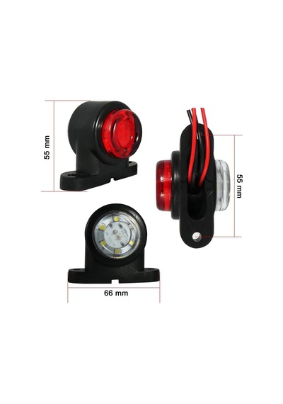 Ahmet Otomotiv 10'lu Paket Mini Takoz Kırmızı Beyaz 12v-24v