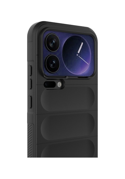 Xiaomi 17 Pro Max Kılıf Esnek Tpu Oyuklu Arka Yüzey Tasarımlı Zore Etnik Silikon Kapak Siyah