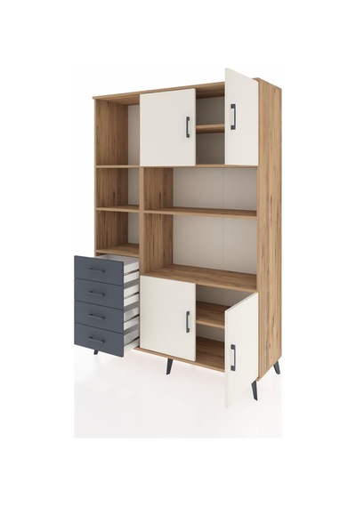 Hyperion Dolap 8 Raflı 4 Çekmeceli 4 Kapaklı 132x44x195 Çam-aytaşı/antrasit Aytası/antrasıt - Atlas Çam Hyperion Dolap 8 Raflı 4 Çekmeceli 4 Kapaklı 132x44x195 Çam-aytaşı/antrasit Aytası/antrasıt - Atlas Çam