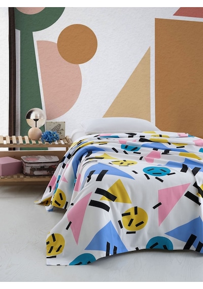 Menderes Home Cotton Collection Pike Tek Kişilik Pike Emoji