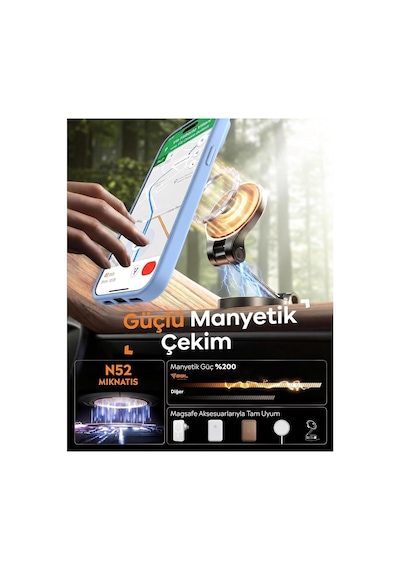 İphone 14 Pro Uyumlu Magsafe Manyetik Kılıf Kamera Korumalı, Çizgili Dokulu, Darbelere Ve Çizilmelere Karşı Dayanıklı, Şık Tasarım Telefon Kılıfı Mavi