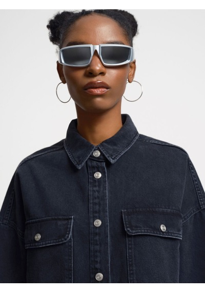 Comfort Fit Kadın Gömlek U.kol Denim