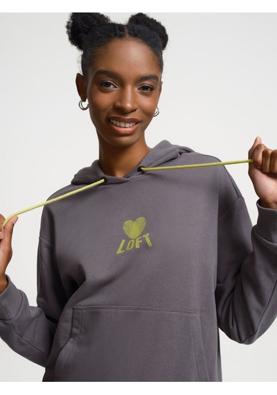 Loft Oversize Kadın Sweatshirt Antrasit