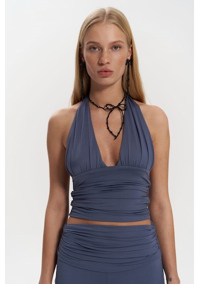 Mai Collection Mai Studios Co. Jody İndigo Crop Pantolon Takım İndigo