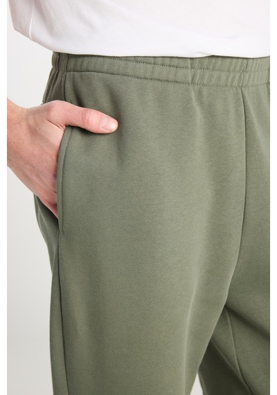 Lee Pamuk Regular Fit Normal Kesim Ribanalı Paça Haki Jogger Pantolon