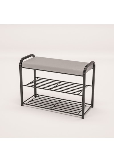 Retohome Askılıklı Metal 3 Katlı Minderli Ayakkabılık Ve Çok Amaçlı Raf 2323 Siyah Retohome Askılıklı Metal 3 Katlı Minderli Ayakkabılık Ve Çok Amaçlı Raf 2323 Siyah