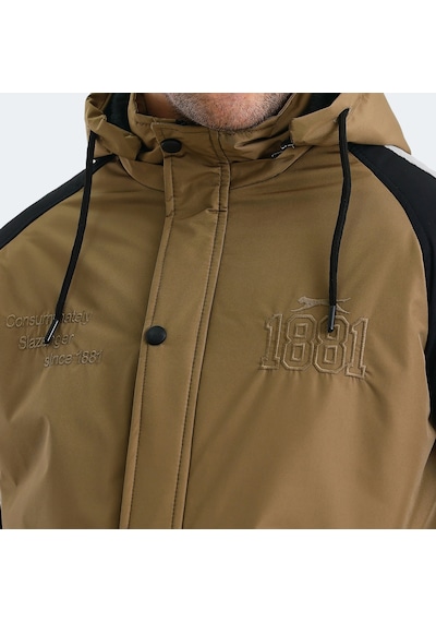 Slazenger HINOX Erkek Kapüşonlu Bej Mont & Kaban