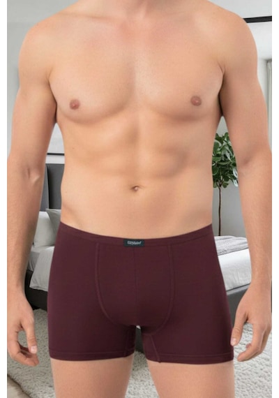 Tezzgelsin Erkek Pamuklu 3'lü Modal Boxer Bordo