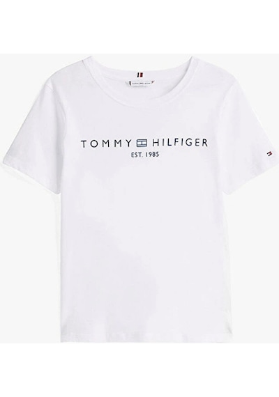 Tommy Hilfiger Reg Corp Logo C-nk Ss Kadın Beyaz Badi Ww0ww40276ycf Beyaz