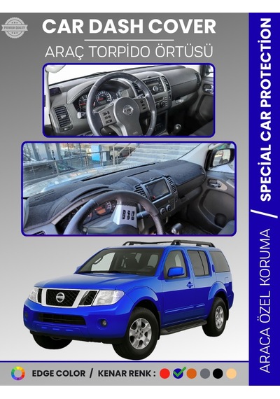 Nissan Pathfinder 2005-2014 Torpido Örtüsü Panel Koruma Araca Özel Uv Koruma Kaymaz Kolay Montaj - 137 Stiloto