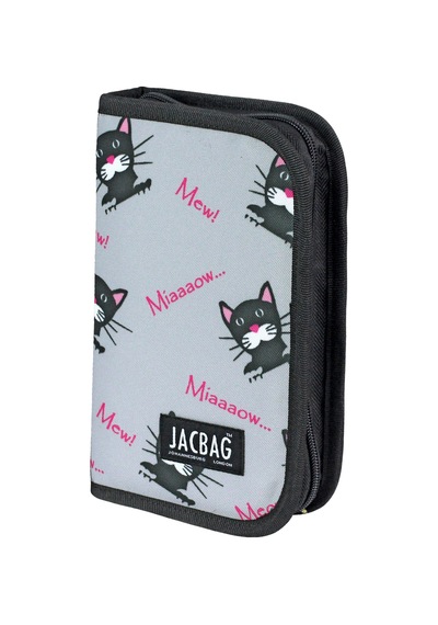 Jacbag Cover -sert Kapaklı Lastikli Kalem Kutusu Cover-miyav renkli