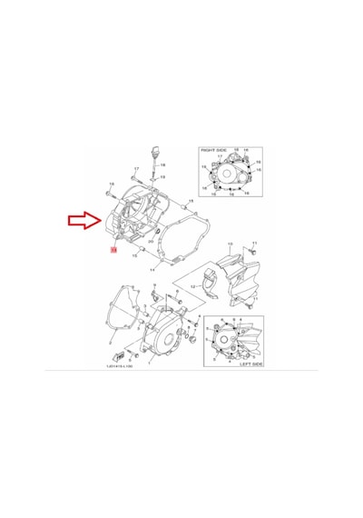 Yamaha Crypton T115 2016 Or.  Debriyaj Kapağı 1Jd-E5421-00