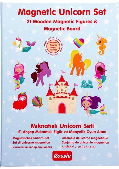 Rossie Ahşap Mıknatıslı Unicorn Oyun Seti (Manyetik Oyun Alanı)