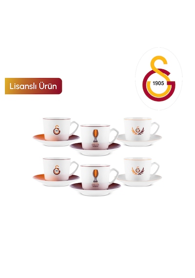 Karaca X Fenerbahçe Lisanslı 6 Kişilik Kahve Fincan Takımı 80 Ml Kırmızı