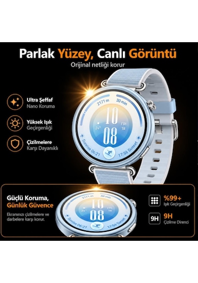 Huawei Watch Gt 7 41 Mm İle Uyumlu Ekran Koruyucu Nano Parlak Çizilmeye Dayanıklı Akıllı Saat Koruması