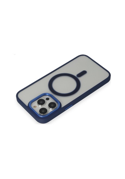 Apple iPhone Uyumlu  14 Pro Kılıf Room Magneticsafe Silikon -  Lacivert