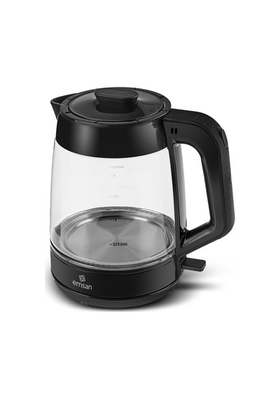Glass Tea Xl 2 İn 1 Cam Çay Makinesi Ve Kettle Shiny Black Diğer