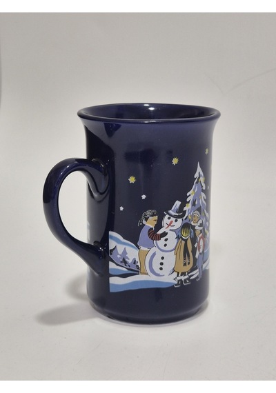 Vintage Kardan Adam Ve Çocuklar Temalı Porselen Kupa 10,5cm 001 Çok Renkli
